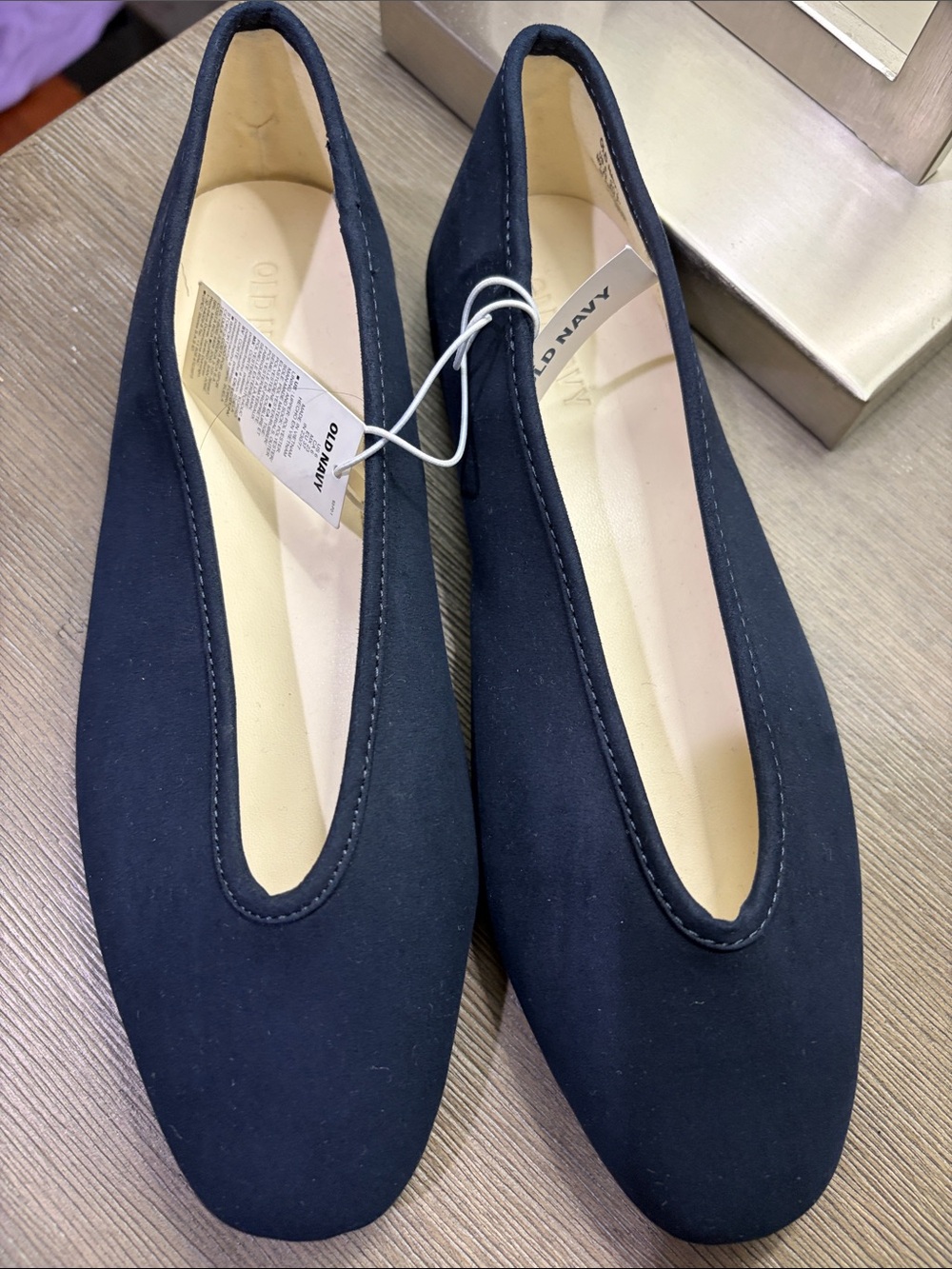 Classic Women's Navy Suede Ballet Flats - Timeless Comfort